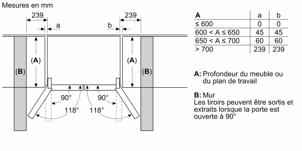 BOSCH KFN96VPEA - Réfrigérateur multi-portes congélateur en bas 183 x 90.5 cm Acier brossé anti-traces – Image 19