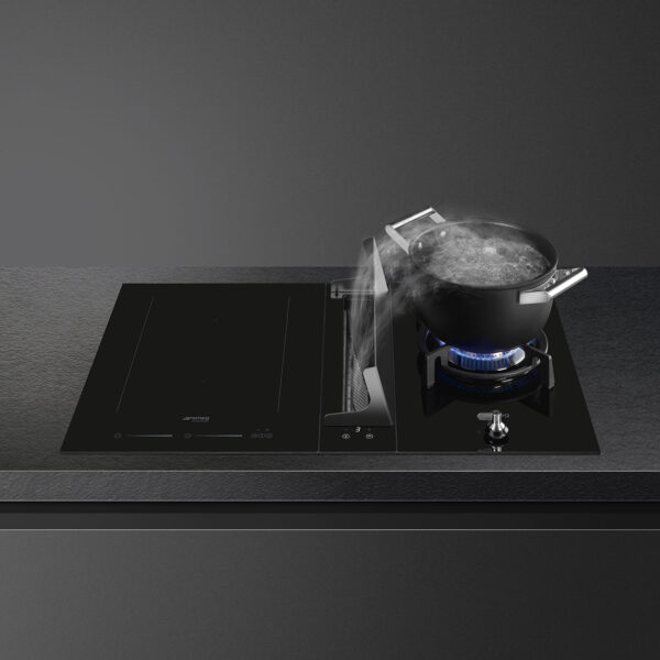 SMEG PV331CN - Domino Wok Gaz Noir Classica – Image 2